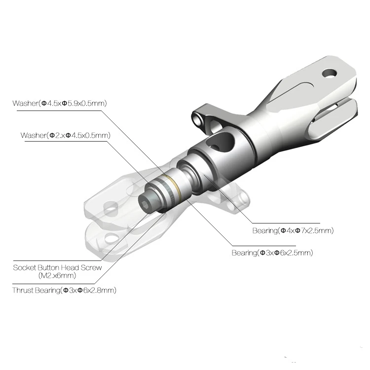 ALZRC Devil 380 FAST Metal Tail Rotor Holder Set Black D380F47-B 4 ALZRC Devil 380 FAST Metal Tail Rotor Holder Set Black D380F47-B - Image 2