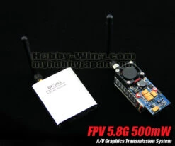 BOSCAM FPV 5.8G 500mW A/V Graphics Transmission System (TX + RX)