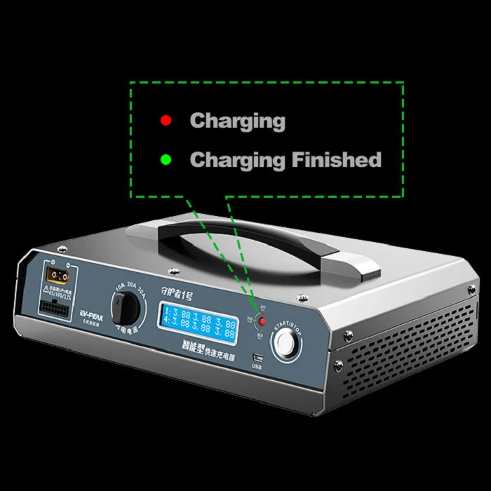EV-PEAK U1 1000W 30A LiPo Industry Drone Smart Balance Charger For 6-12S Battery 4 EV-PEAK U1 1000W 30A LiPo Industry Drone Smart Balance Charger For 6-12S Battery - Image 2