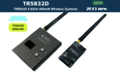 FPV 5.8G 600mW A/V Transmitting/Receiving 32CH Wireless System (TX+RX)