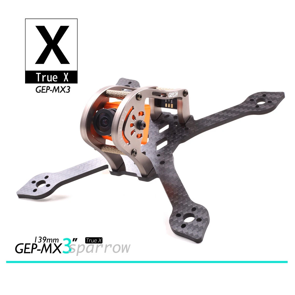 GEP MX3 Sparrow 3" Micro FPV Racing Drone Frame 3 GEP MX3 Sparrow 3" Micro FPV Racing Drone Frame