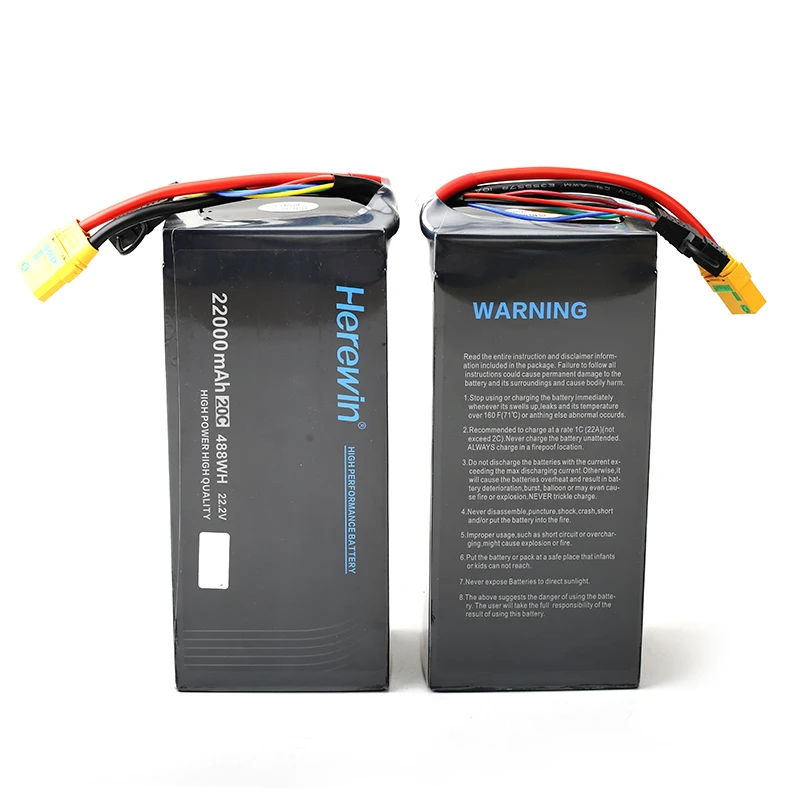 Herewin 6S 22.2V 22000mAh Lipo Battery For UAV RC Drones 3 Herewin 6S 22.2V 22000mAh Lipo Battery For UAV RC Drones