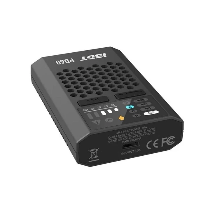 ISDT PD60S 60W 6A 1-4S Type-C Input Lipo Battery Balance Charger 5 ISDT PD60S 60W 6A 1-4S Type-C Input Lipo Battery Balance Charger - Image 3