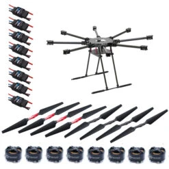 Lji ZD1100 8 Axis 1100mm Umbrella Folding Carbon Fiber Multirotor Drone With Motor ESC Propeller (Not Assembled)