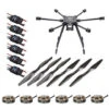 Lji ZD850 6-Axis 850mm Carbon Fiber Umbrella Folding Hexacopter Super Combo (Not Assembled) 2 Lji ZD850 6-Axis 850mm Carbon Fiber Umbrella Folding Hexacopter Super Combo (Not Assembled) -Drone Supply Store lji zd850 6 axis 850mm multirotor combo 31