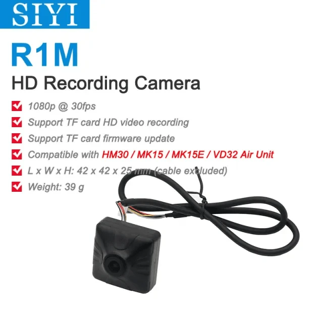 SIYI R1M Recording FPV Camera 1080 30fps Ethernet Port IP Camera Compatible With MK32 HM30 MK15 MK32E MK15E Air Unit 5 SIYI R1M Recording FPV Camera 1080 30fps Ethernet Port IP Camera Compatible With MK32 HM30 MK15 MK32E MK15E Air Unit - Image 3
