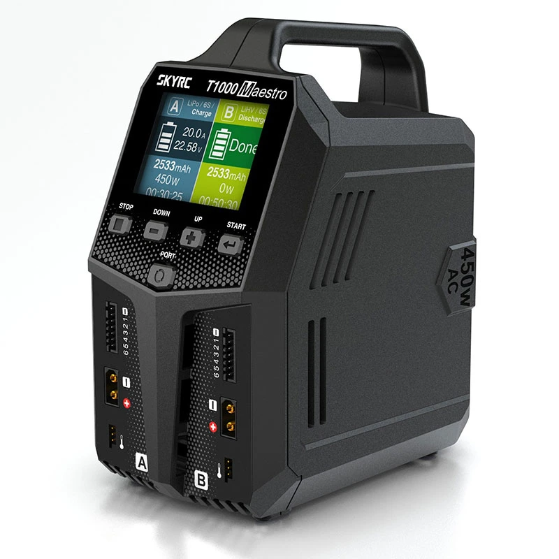 SkyRC T1000 Maestro AC/DC Dual Balance Charger 450W 20A 1-6S Battery Charger 3 SkyRC T1000 Maestro AC/DC Dual Balance Charger 450W 20A 1-6S Battery Charger