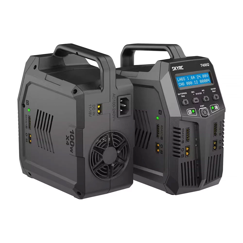 SKYRC T400Q 4 X100W Quattro AC/DC Charger 1-6S Lipo Battery Balance Charger 4 SKYRC T400Q 4 X100W Quattro AC/DC Charger 1-6S Lipo Battery Balance Charger - Image 2