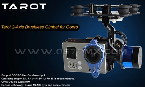TAROT Gopro3 Two-Axis Brushless Gimbal W/Gyro TL68A00 3 TAROT Gopro3 Two-Axis Brushless Gimbal W/Gyro TL68A00