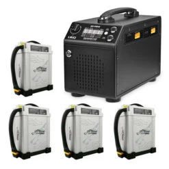 TATTU Swift Pro 12S1P 44.4V 22000mah 25C Smart Battery X 4 With Ev-Peak U6Q 4 Channel 50A Fast 12S Battery Charger