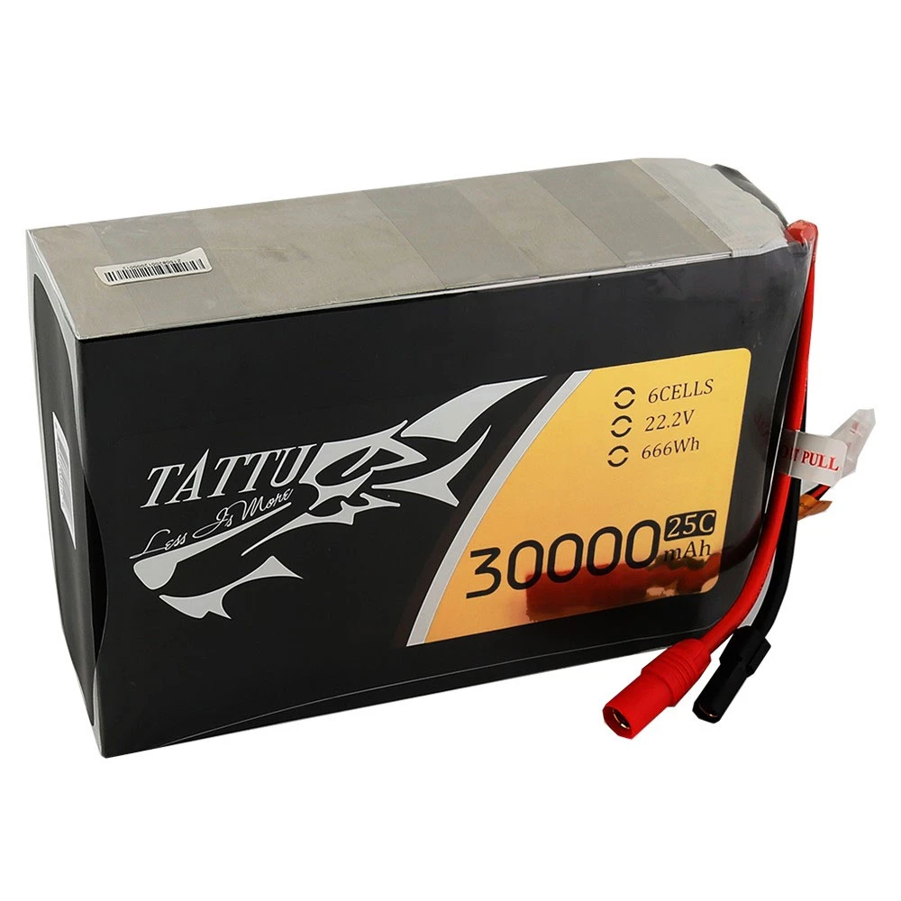 Tattu 22.2V 30000mAh 25C 6S1P Lipo Battery Pack With AS150+XT150 Plug 4 Tattu 22.2V 30000mAh 25C 6S1P Lipo Battery Pack With AS150+XT150 Plug - Image 2