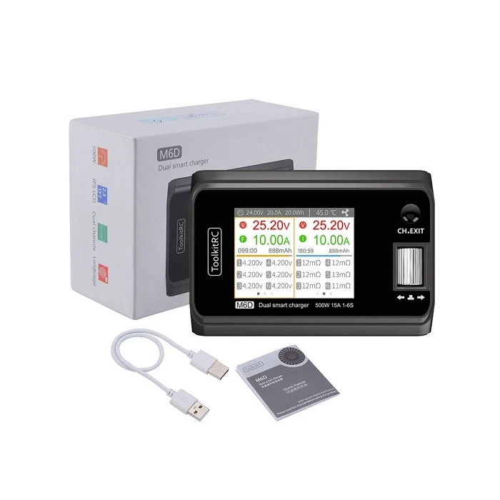 ToolKitRC M6D 500W 15A 1-6S DC Dual Smart Lipo Balance Charger 9 ToolKitRC M6D 500W 15A 1-6S DC Dual Smart Lipo Balance Charger - Image 7